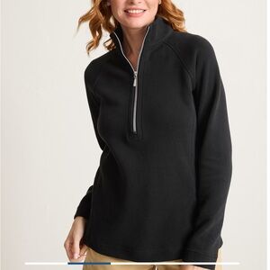 Tommy Bahama, Aruba Half-Zip Sweatshirt, Black, Size Medium